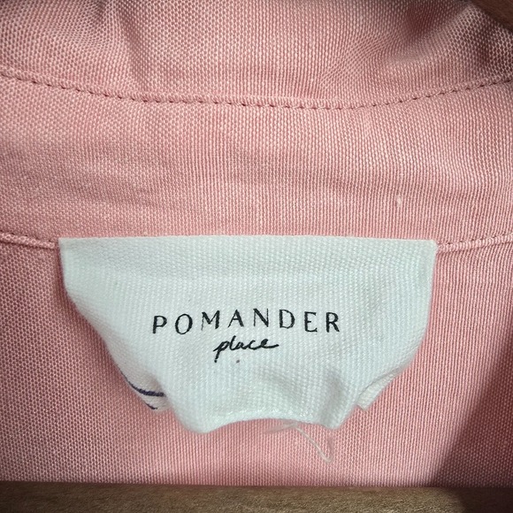 Pomander Place Shirt Womens XXXL Pink Adair Boyfriend 3/4 Sleeve Tuckernuck - Picture 4 of 12